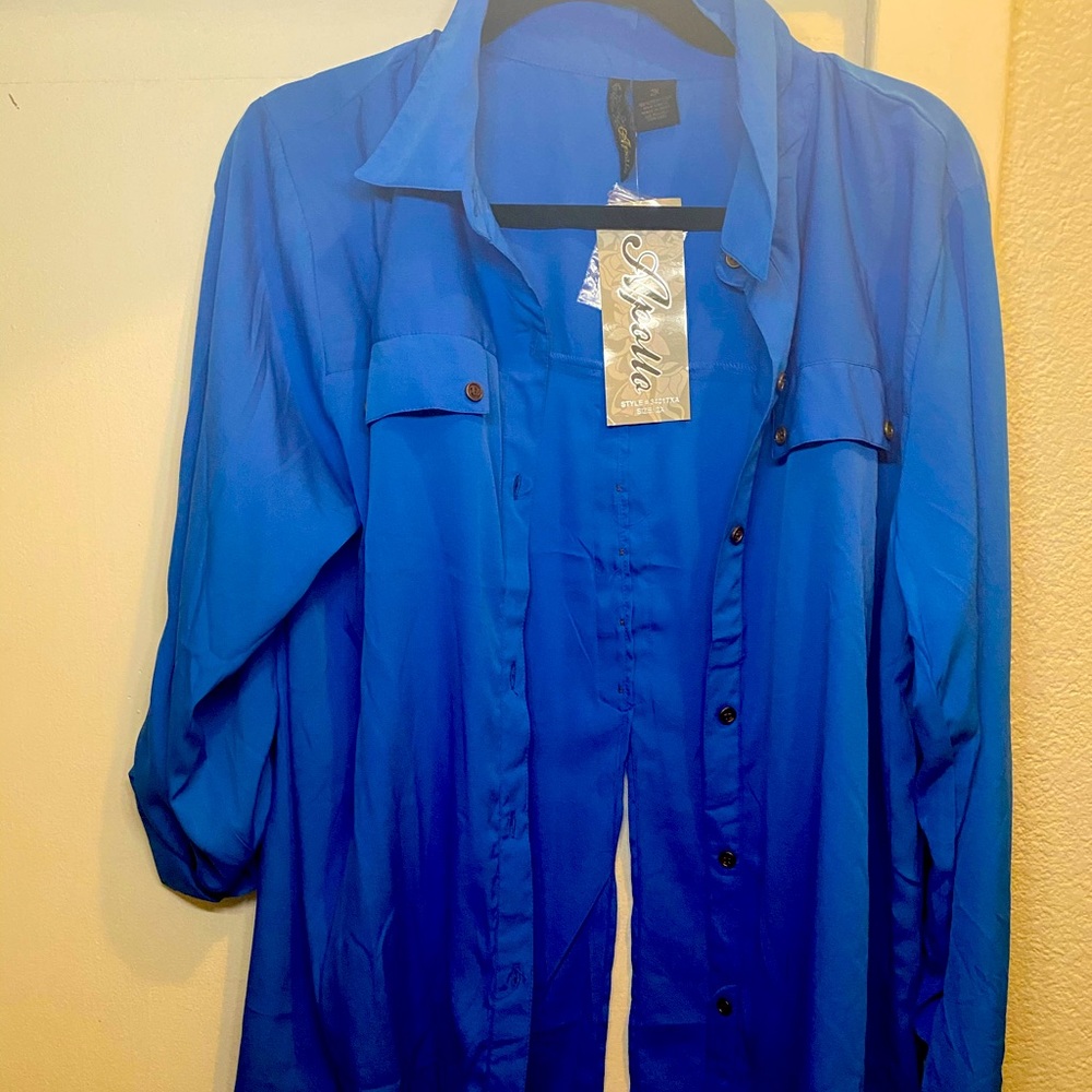 High-low Plus size shirt 2X